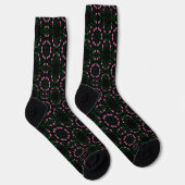 Chaussette Kaleidoscope Émeraude et Rose (Droite)