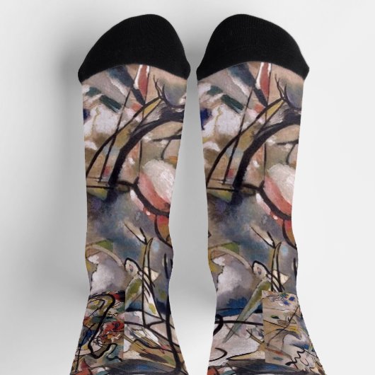 Chaussette Kandinsky Composition Peinture Abstraite (Haut)