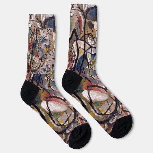 Chaussette Kandinsky Composition Peinture Abstraite (Droite)