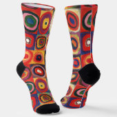 Chaussette Kandinsky Farbstudie Quadrates Cercles Art (Angulaire)