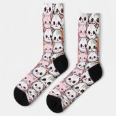 Chaussette Kawaii Chat félin Kitten visage animal de compagni (Gauche)