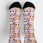 Chaussette Kawaii Chat félin Kitten visage animal de compagni (Haut)