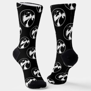 Chaussette Keeshond Graphic Outline mignonne Original Animal