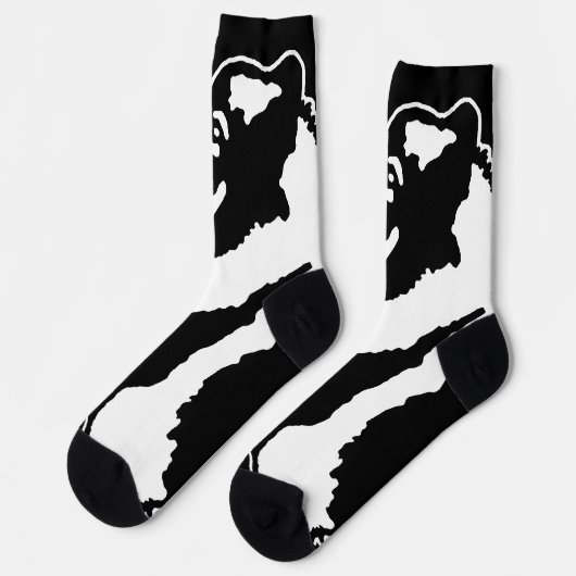 Chaussette Keeshond Graphics - Cute Original Chig Art (Gauche)