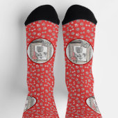 Chaussette Keeshond Noël hiver fenêtre Peinture Chien Art (Haut)