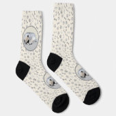 Chaussette Keeshond Sleeping Puppy Peinture Chien Art origina (Droite)