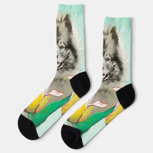 Chaussette Keeshony in Tulips Peinture mignonne Original Chie (Gauche)