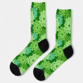 Chaussette Kimono floral moderne Impression, Vert citron (Gauche)