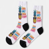 Chaussette Kinda Sweet Kinda Stabby Chaussettes en ananas (Gauche)