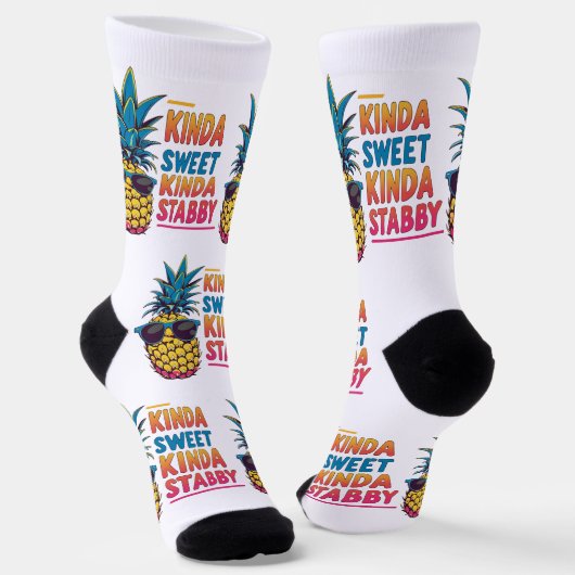 Chaussette Kinda Sweet Kinda Stabby Chaussettes en ananas (Angulaire)