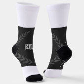 Chaussette KING Text Crown Image imprimée Premium Crew (Angulaire)