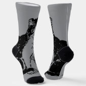 Chaussette Kitty Chat sur Grey Fine Art (Angulaire)