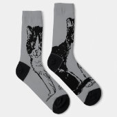 Chaussette Kitty Chat sur Grey Fine Art (Droite)