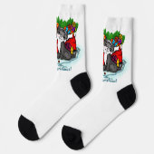 Chaussette Kitty et chiot, Happy XMas (Gauche)