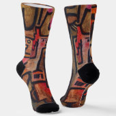 Chaussette Klee Expressionniste Forêt Abstraite Art Moderne (Angulaire)