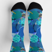 Chaussette Knit bleu 1 Pearl 1 Chaussettes d'équipage (Haut)