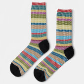 Chaussette Knitting Stitch Style Striped (Gauche)