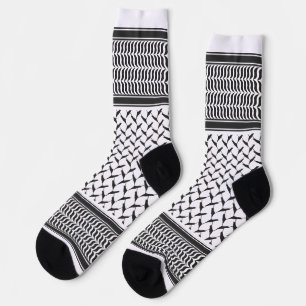 Chaussette Kuffiya en Jordanie noir et blanc