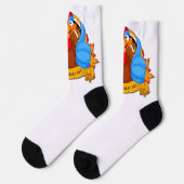 Chaussette La conception amusante de Thanksgiving de style de (Gauche)