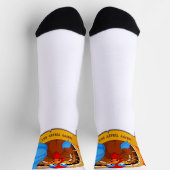 Chaussette La conception amusante de Thanksgiving de style de (Haut)
