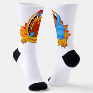 Chaussette La conception amusante de Thanksgiving de style de