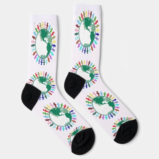 Chaussette La diversité dans le monde (Droite)