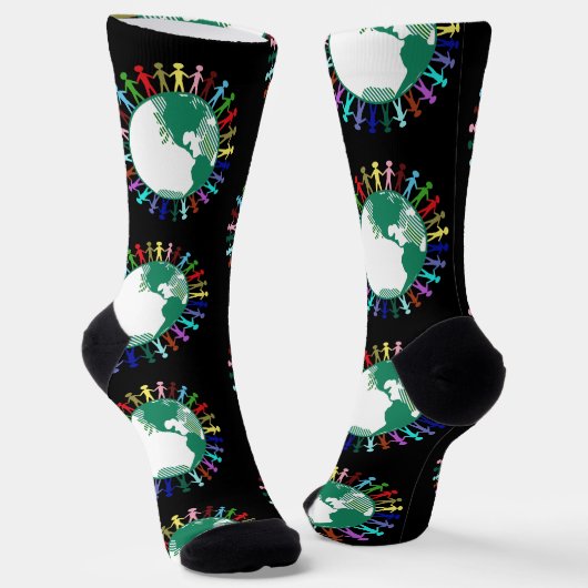 Chaussette La diversité dans le monde (Angulaire)