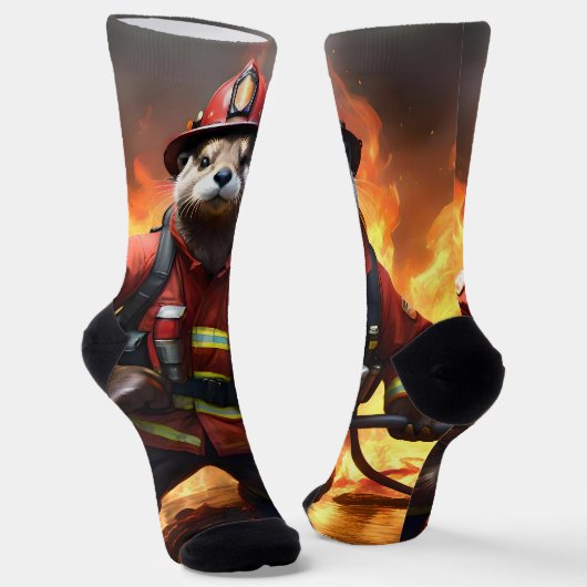 Chaussette **"La fourrure et les flammes : le feu de dos de l (Angulaire)
