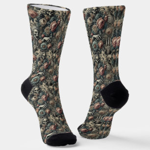 Chaussette La Gambit de Ghoul - Tapisserie victorienne gothiq