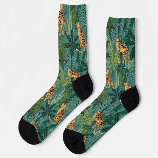 Chaussette La jungle luxuriante du léopard (Gauche)