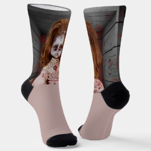 Chaussette La poupée en porcelaine hantée vintage de Slippery