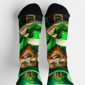 Chaussette La Saint-Patrick Bière Verte Leprechaun (Haut)