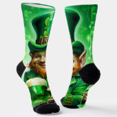 Chaussette La Saint-Patrick Bière Verte Leprechaun (Angulaire)