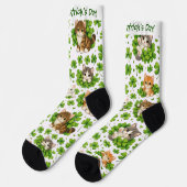 Chaussette La Saint-Patrick Mignon Chat & Trèfle Amoureux des (Gauche)