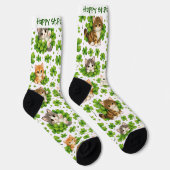 Chaussette La Saint-Patrick Mignon Chat & Trèfle Amoureux des (Droite)