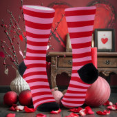 Chaussette La Saint Valentin rayée