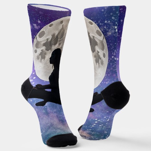 Chaussette La sérénité lunaire de l'harmonie (Angulaire)