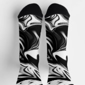 Chaussette "La spirale cosmique : l'élégance noire et Marbre  (Haut)