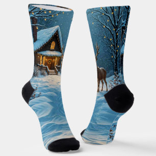 Chaussette La visite de Noël enneigée de Big Buck