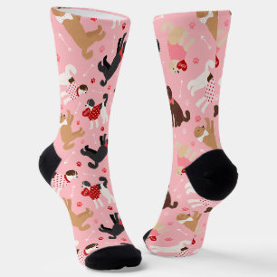 Chaussette Labradoodle / Goldendoodle Valentine Chaussettes M