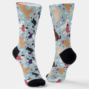 Chaussette Labradoodle Patriotique / Chaussettes Motifs Golde