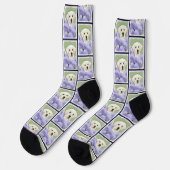 Chaussette Labrador Retriever Puppy Peinture Chien Jaune Art (Gauche)