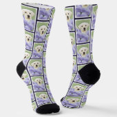 Chaussette Labrador Retriever Puppy Peinture Chien Jaune Art (Angulaire)