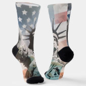 Chaussette Lady Liberty et le drapeau américain (Angulaire)