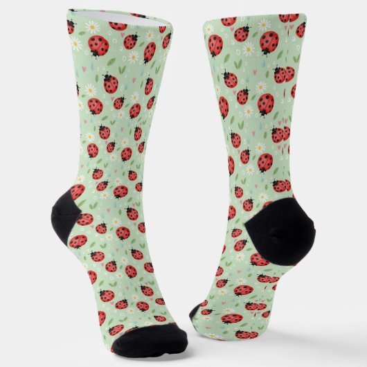 Chaussette Ladybug Flower Pattern (Angulaire)