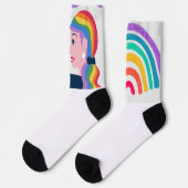 Chaussette L'amour est la fierté de l'amour Saint-Valentin (Gauche)