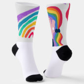 Chaussette L'amour est la fierté de l'amour Saint-Valentin (Angulaire)