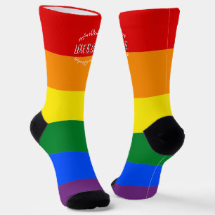 Chaussette L'amour est l'amour Chaussettes arc-en-ciel LGBTQ 