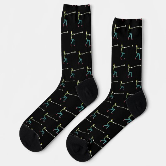 Chaussette Lancer du marteau Stickman (Gauche)