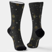 Chaussette Lanternes d'or et étoiles blanches (Angulaire)